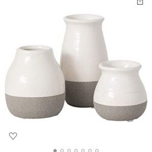 Set of 3 Ceramic Petite Vases